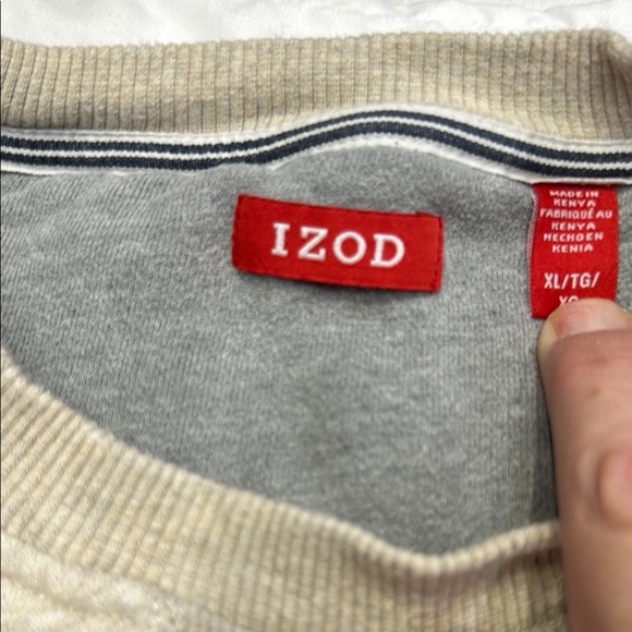 Izod Beige Sweatshirt - Picture 2 of 7
